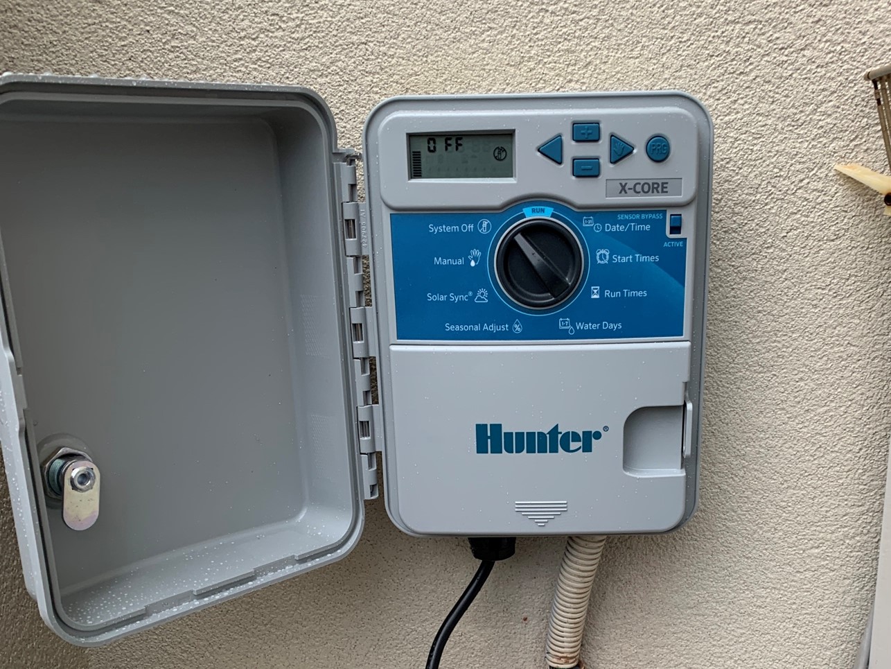 A Hunter Industries Water Controller installed in Como